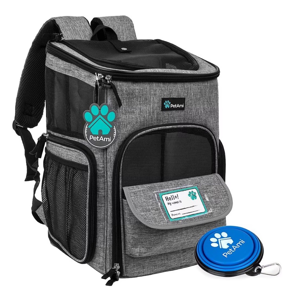 Gray Dog Carrier Backpack